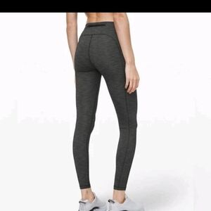 Lululemon Speed Up Tight 28" *Brushed Full-On Luxtreme Size 4 Heathered Black